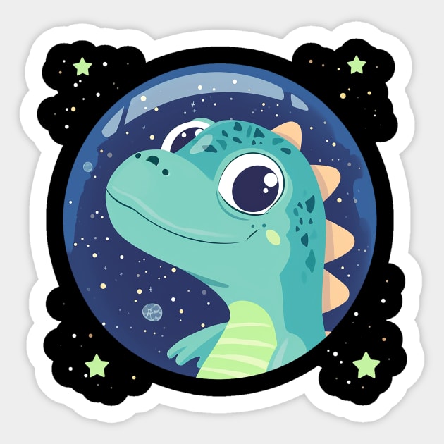 space dino Sticker by boxermaniac